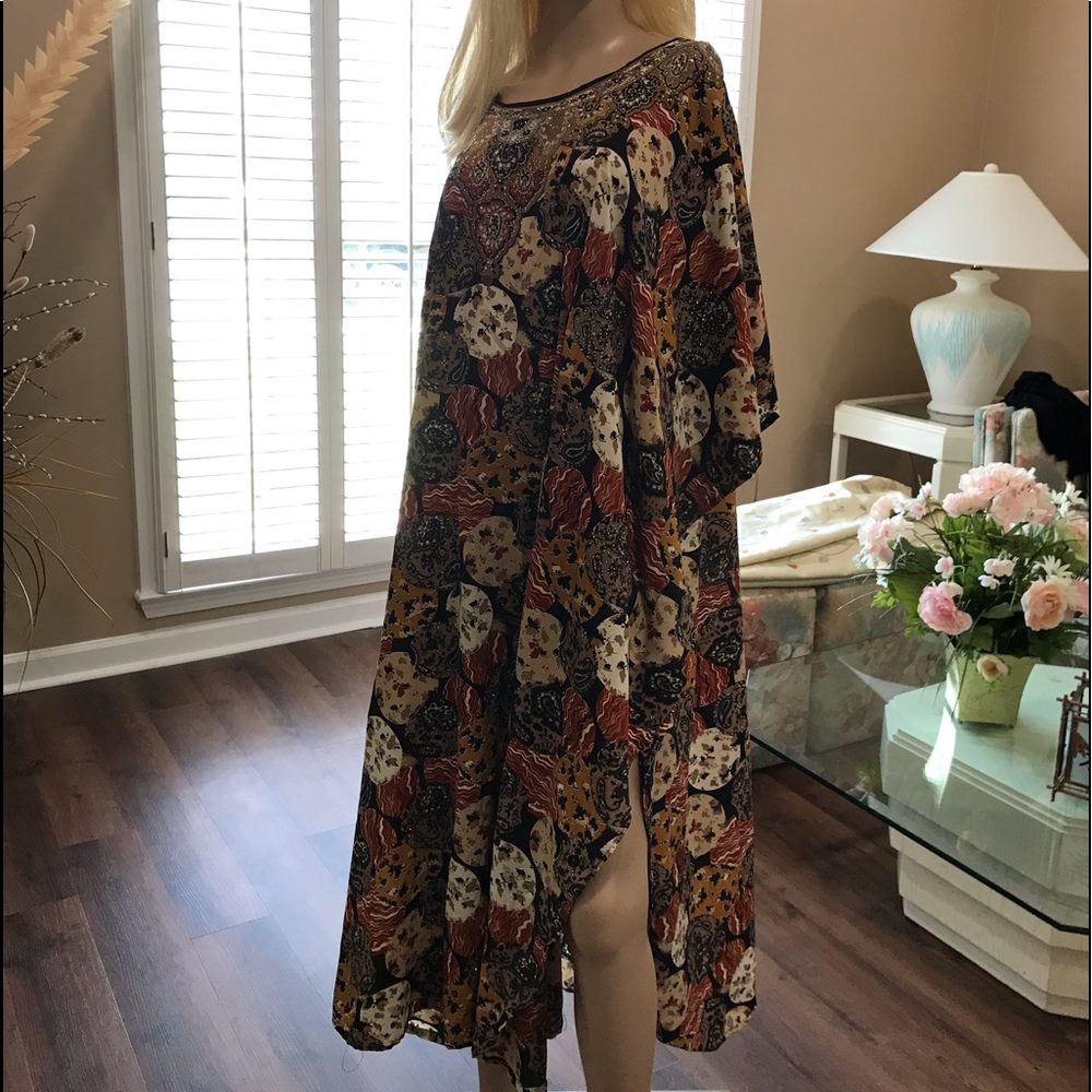 STUNNING KAFTAN STYLE AFRICAN  PRINT DRESS